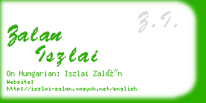 zalan iszlai business card